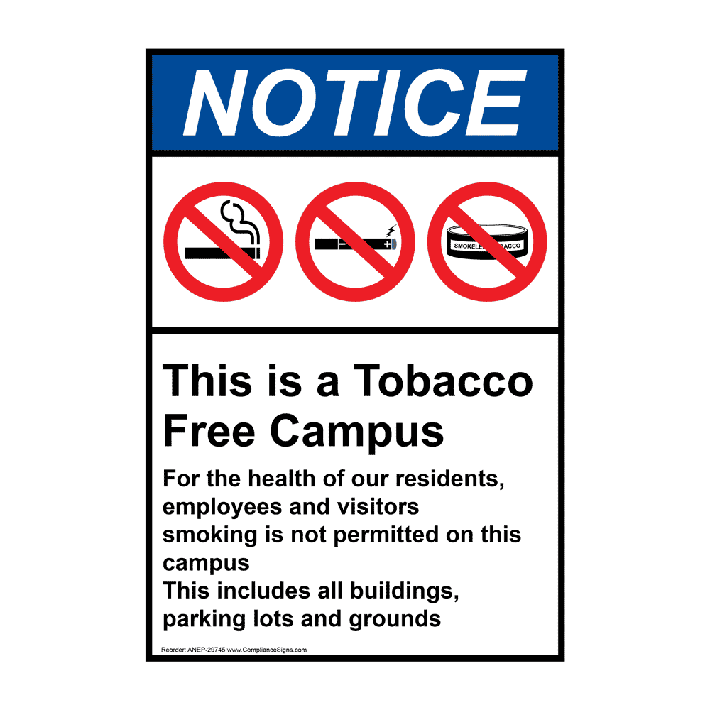 No Smoking Campus Signs
