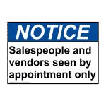 By Appointment Only Safety Signs from ComplianceSigns.com