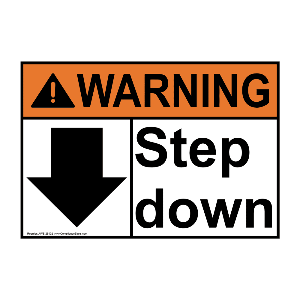 ANSI Uneven Ground Rocks, Holes, Sign With Symbol AWE28407