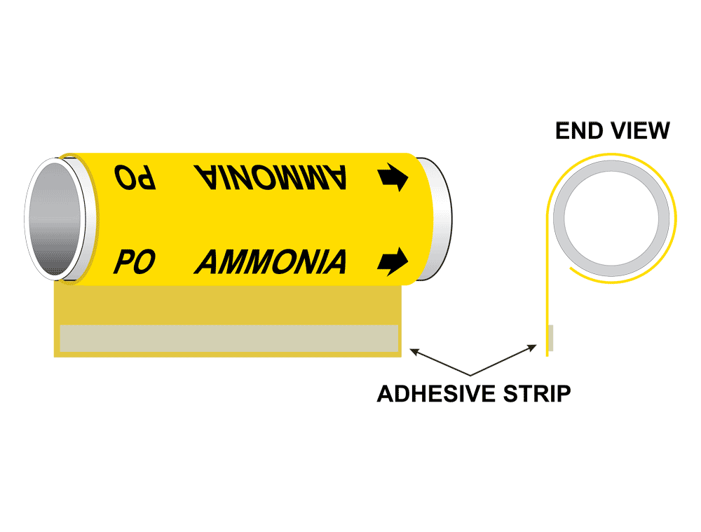 ASME A13.1 Rv Ammonia Relief Vent Pipe Label PIPE14903