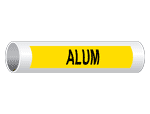 ASME A13.1 Alum Black On Yellow Pipe Label PIPE-23060-BLKonYLW
