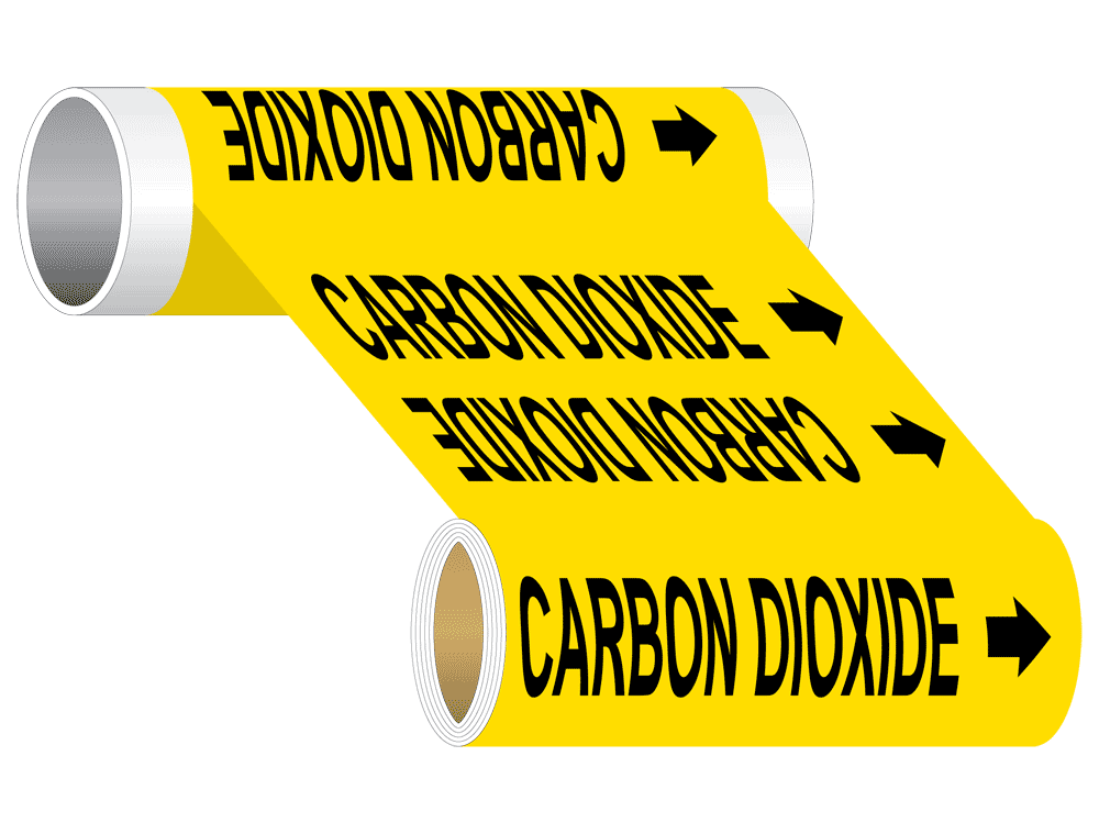 Fuel Oil Return Pipe Label Decal - ASME A13.1 Yellow Background Black Legend 8x2 Inch Vinyl Markers, 5-Pack