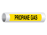 ASME A13.1 Propane Gas Pipe Label PIPE-24025-BLKonYLW
