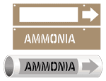 ASME A13.1 Ammonia Pipe Marking Stencil PIPE-23065-STENCIL