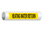 ASME-A13.1 Heating Water Return Pipe Label PIPE-23580-BLKonYLW