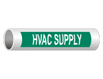 ASME-A13.1 HVAC Supply Pipe Label PIPE-23690-WHTonGreen