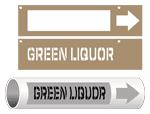 ASME A13.1 Green Liquor Pipe Marking Stencil PIPE-23545-STENCIL