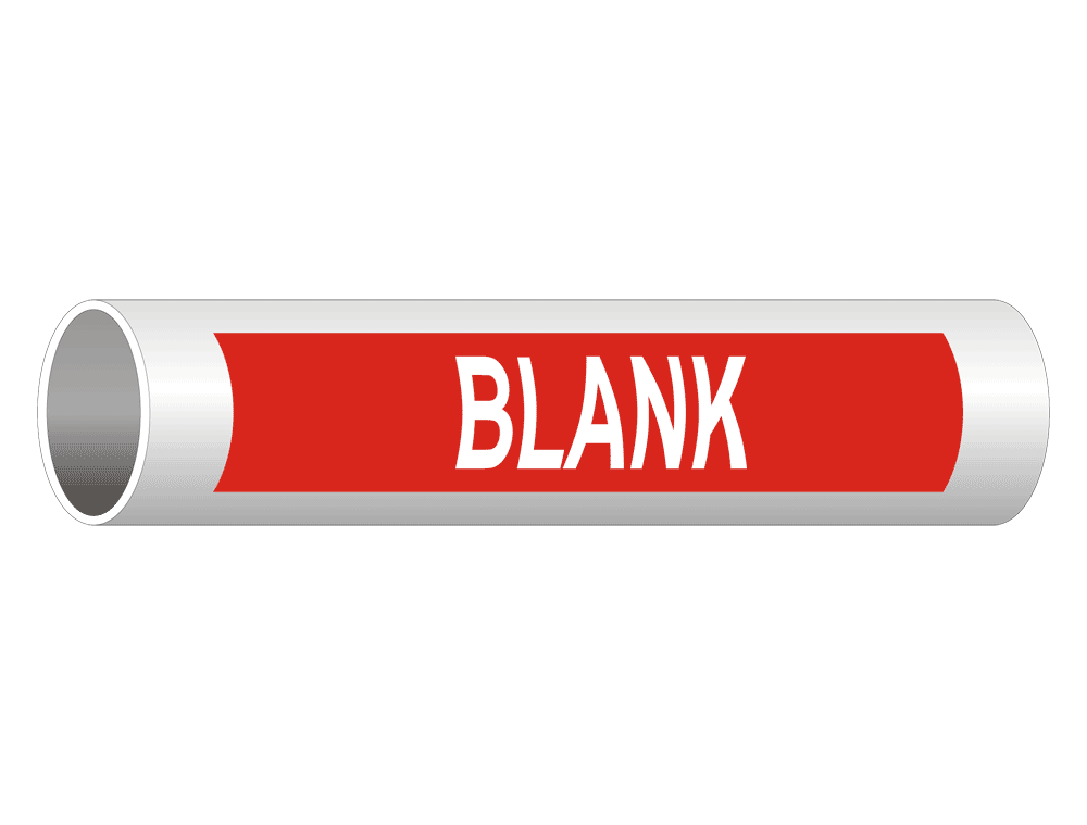 ASME A13.1 Blank Write-On Or Customize Pipe Label PIPE-23000_White_on_Red