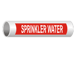 ASME A13.1 Sprinkler Water Pipe Label PIPE-24245-WHTonRed