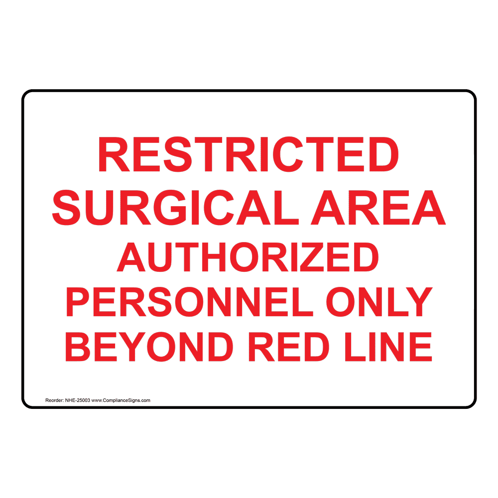 Escort Required Beyond This Point Sign NHE34673