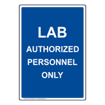 Portrait Lab Authorized Personnel Only Sign NHEP-25073