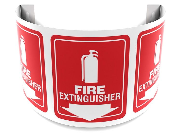 Fire Extinguisher 180D Projection Sign