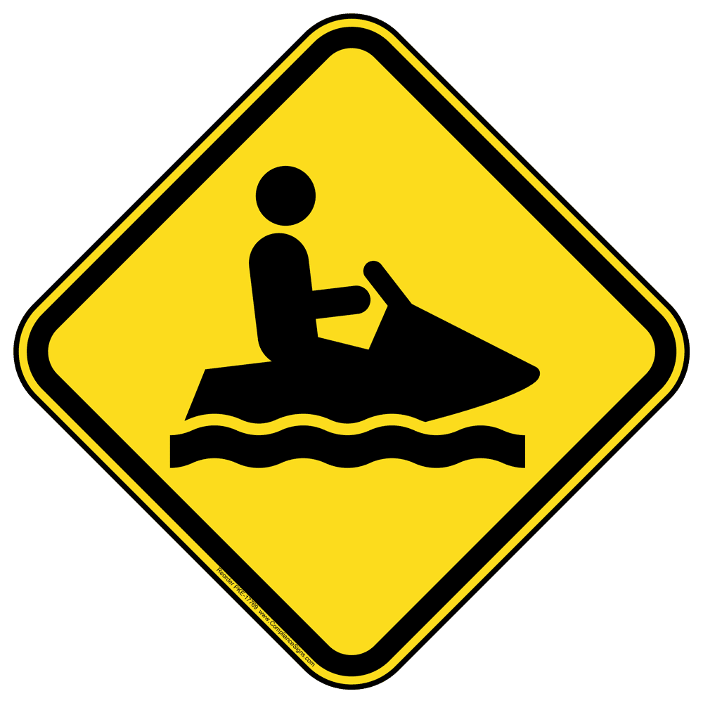 Jet Ski Symbol Sign PKE17769 Water Safety