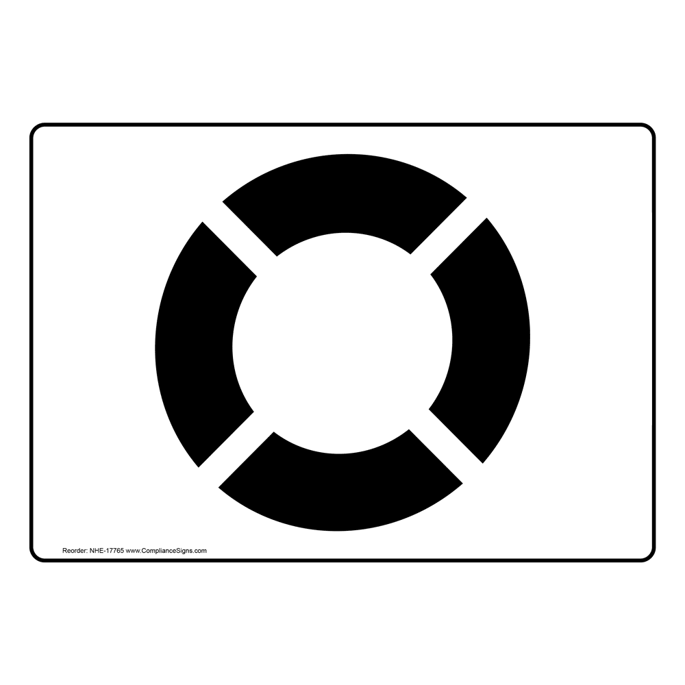 Life Ring Symbol Sign NHE17765 Boating / Marine / Fishing