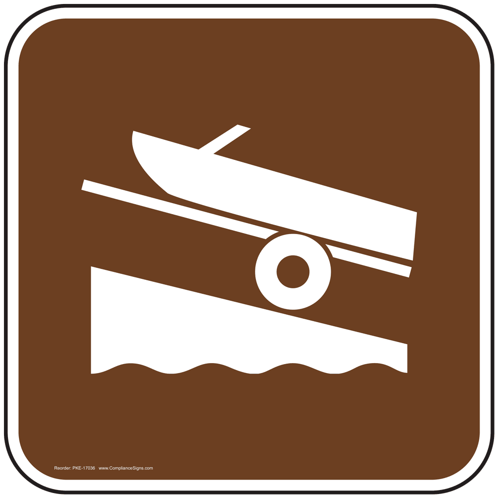 Boat Launch Symbol Sign PKE17036 Boating / Marine / Fishing