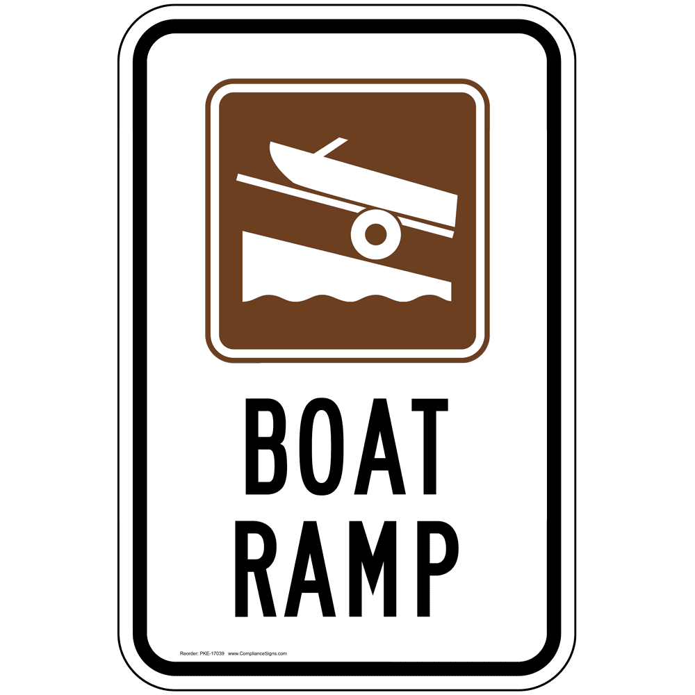 Boat Ramp Sign PKE-17039 Boating / Marine / Fishing