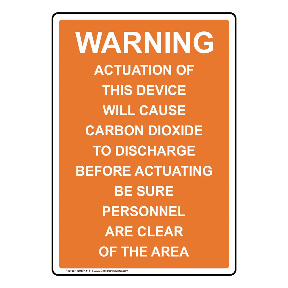 Portrait Warning Carbon Monoxide May Be Present Sign NHEP31319