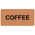 Coffee Engraved Sign EGRE-16815-BLKonCPR Dining / Hospitality / Retail