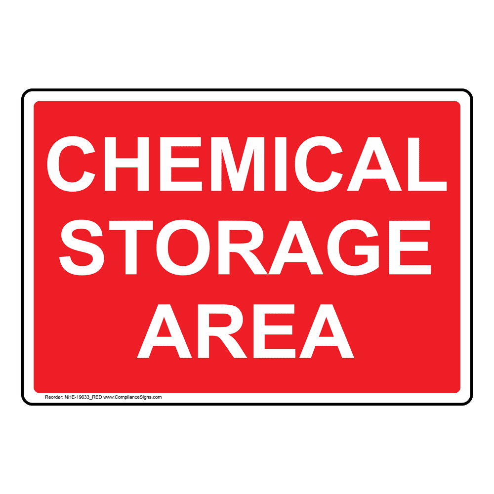 Pool Chlorine Storage Sign NHE26996