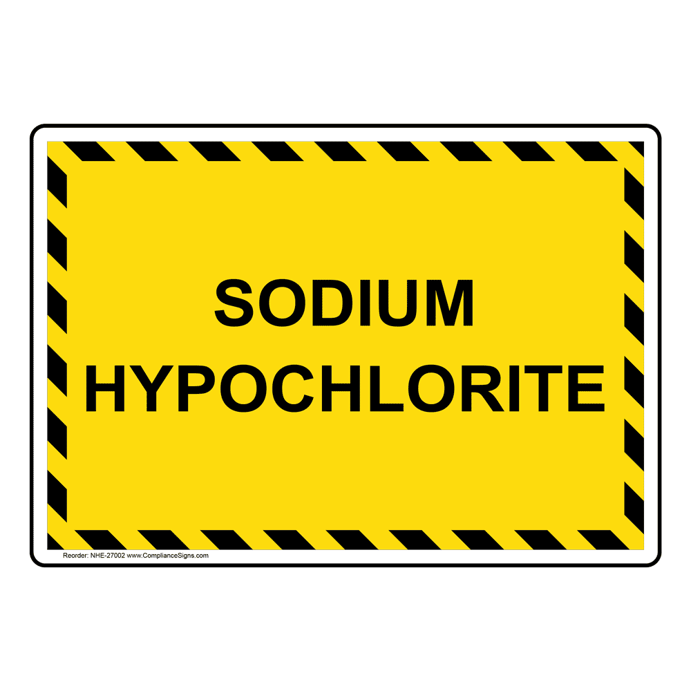 Sodium Hypochlorite Printable Label
