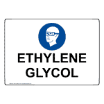 Ethylene Glycol Sign With Symbol NHE-38552