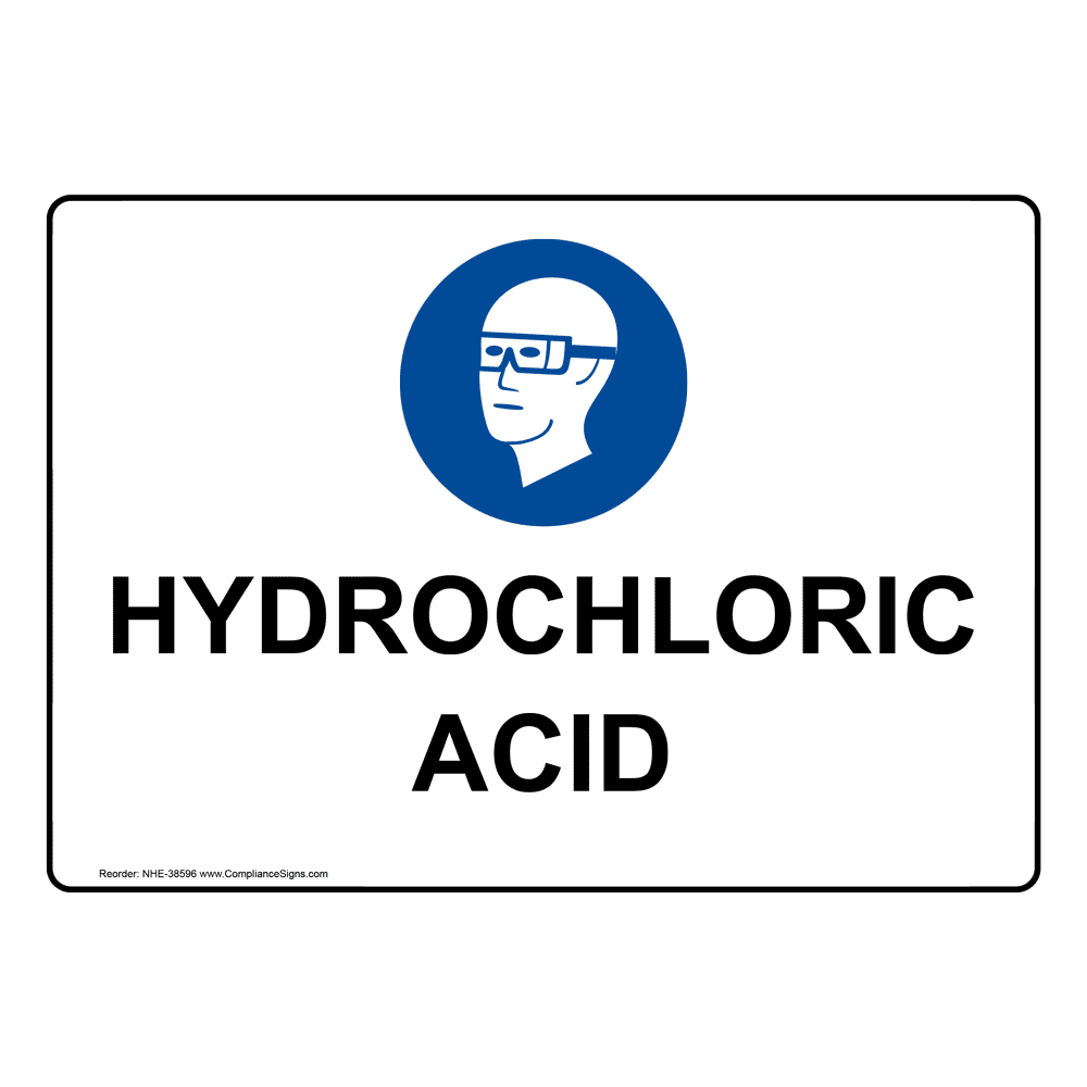 Hydrochloric Acid Sign With Symbol NHE 38596