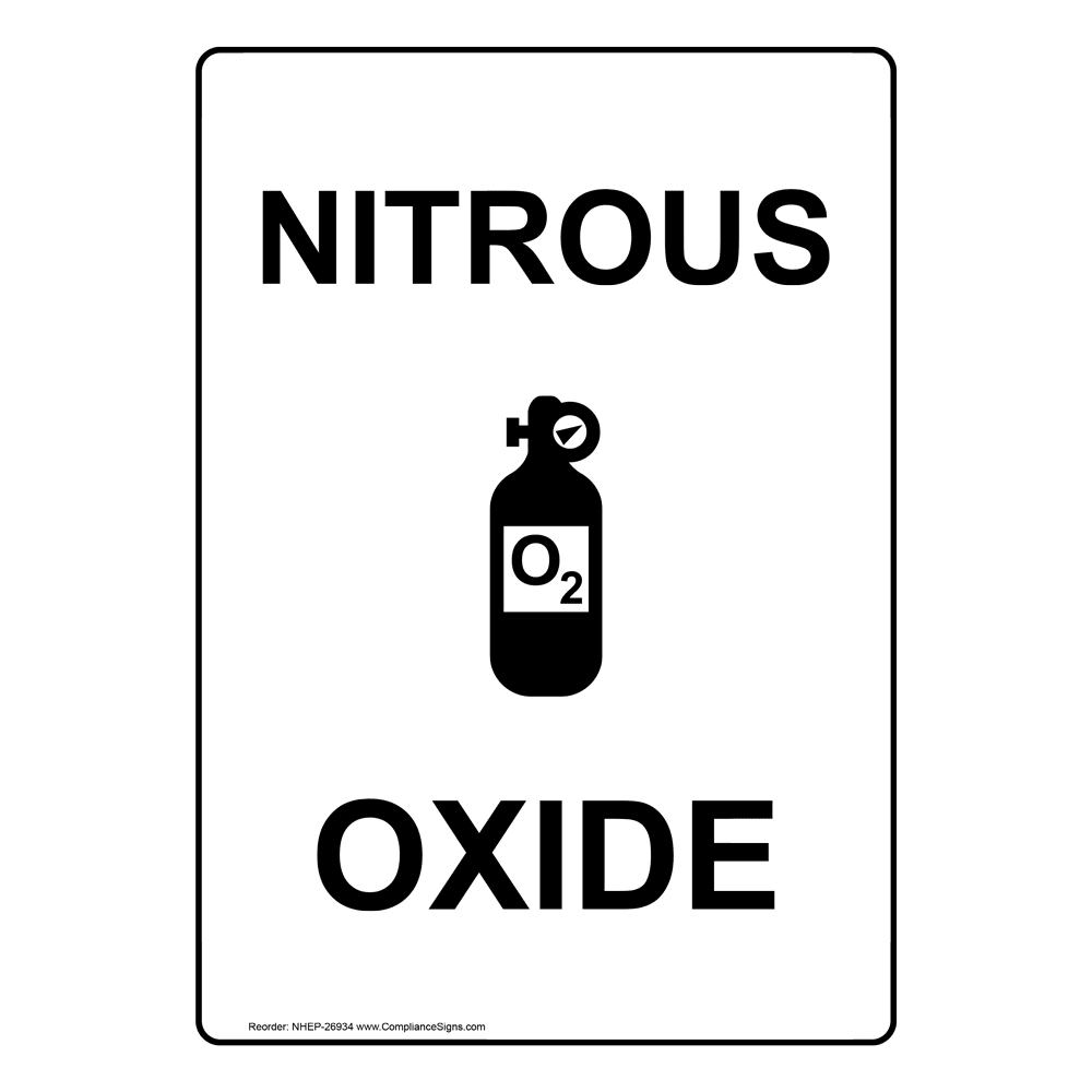 Nitrous Oxide Sign With Symbol NHE26934