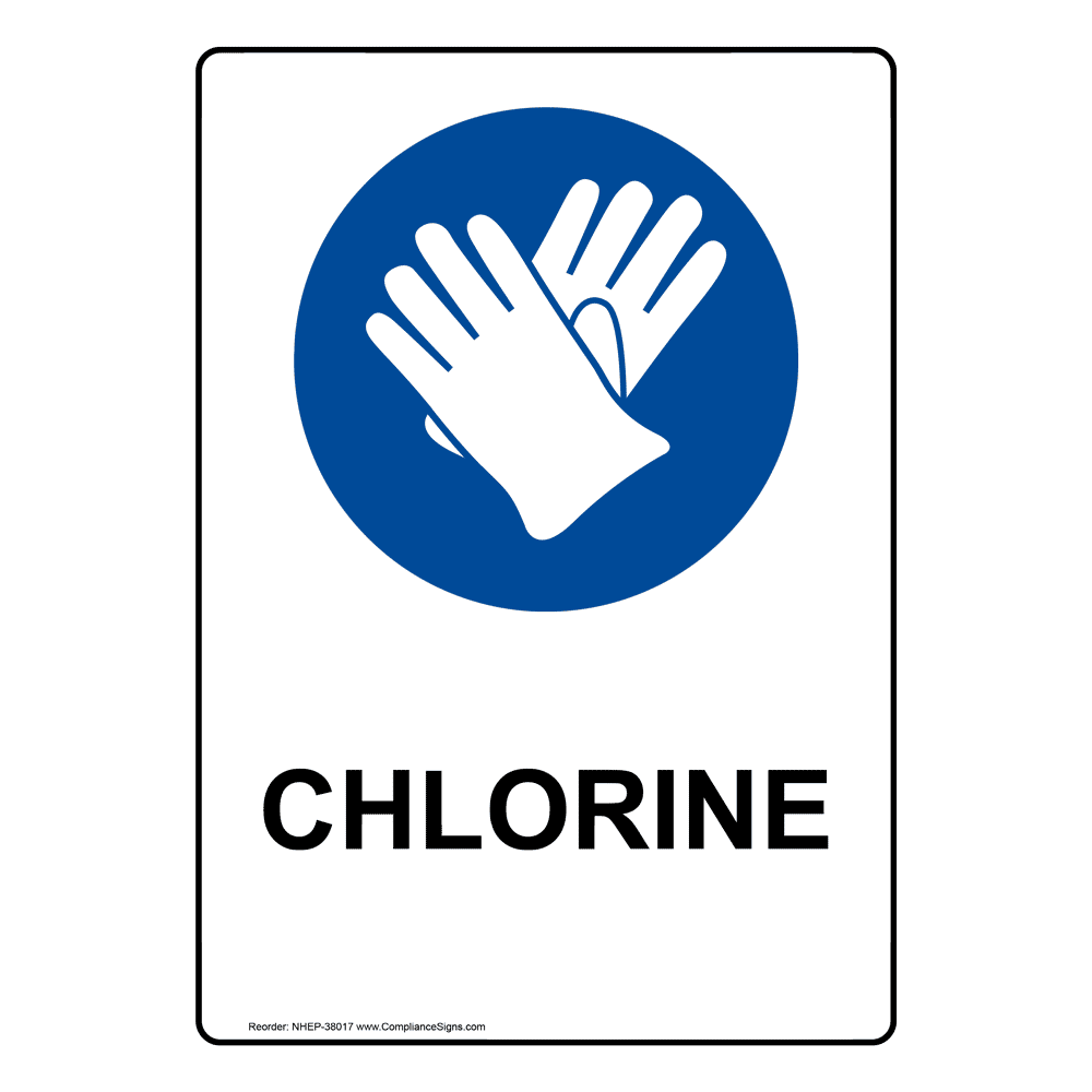 Chlorine Sign With Symbol NHE38017