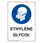 Portrait Ethylene Glycol Sign With Symbol NHEP-38550