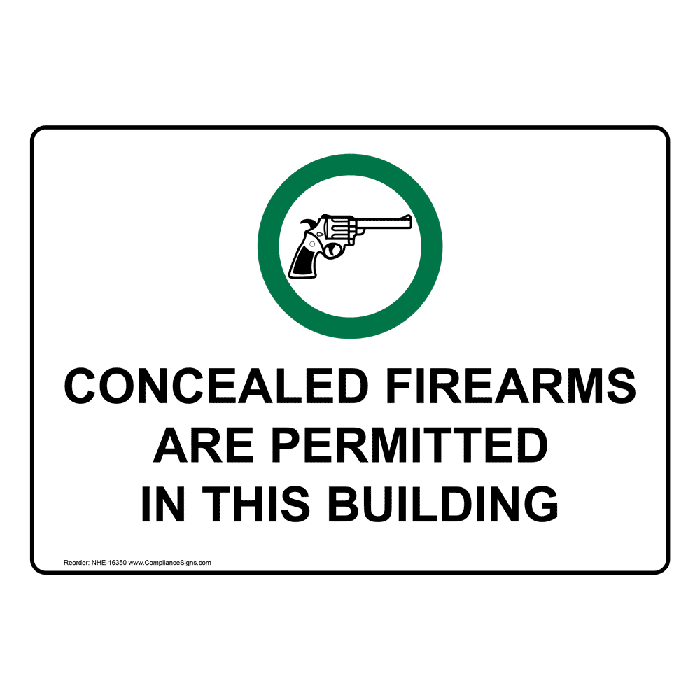 Concealed Carry Permitted Bilingual Sign NHB16349 Concealed Carry