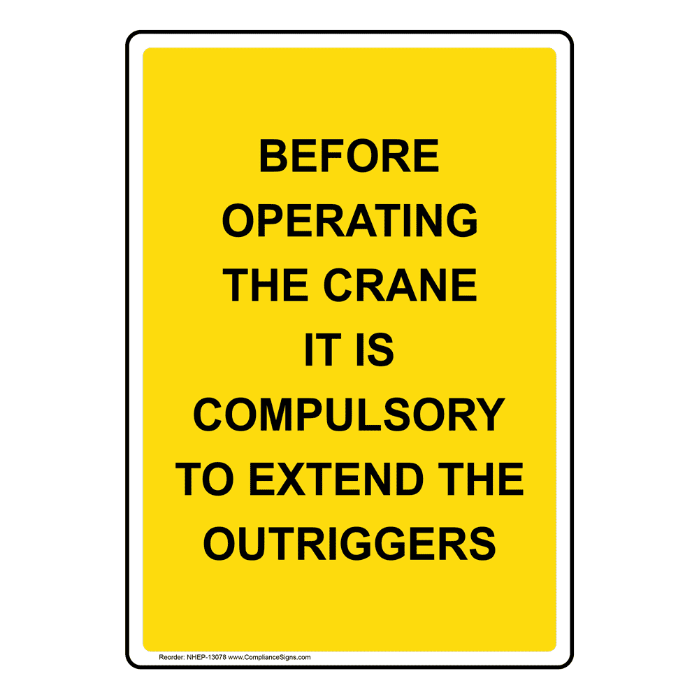 Portrait ____Ton Working Load Limit Sign NHEP-13076 Worksite Crane
