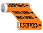 Custom Words Wide Pipe Label PIPE-CUSTOM-WR-BLKonORNG