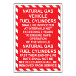 Portrait Natural Gas Vehicle Fuel Cylinders Sign NHEP-28262
