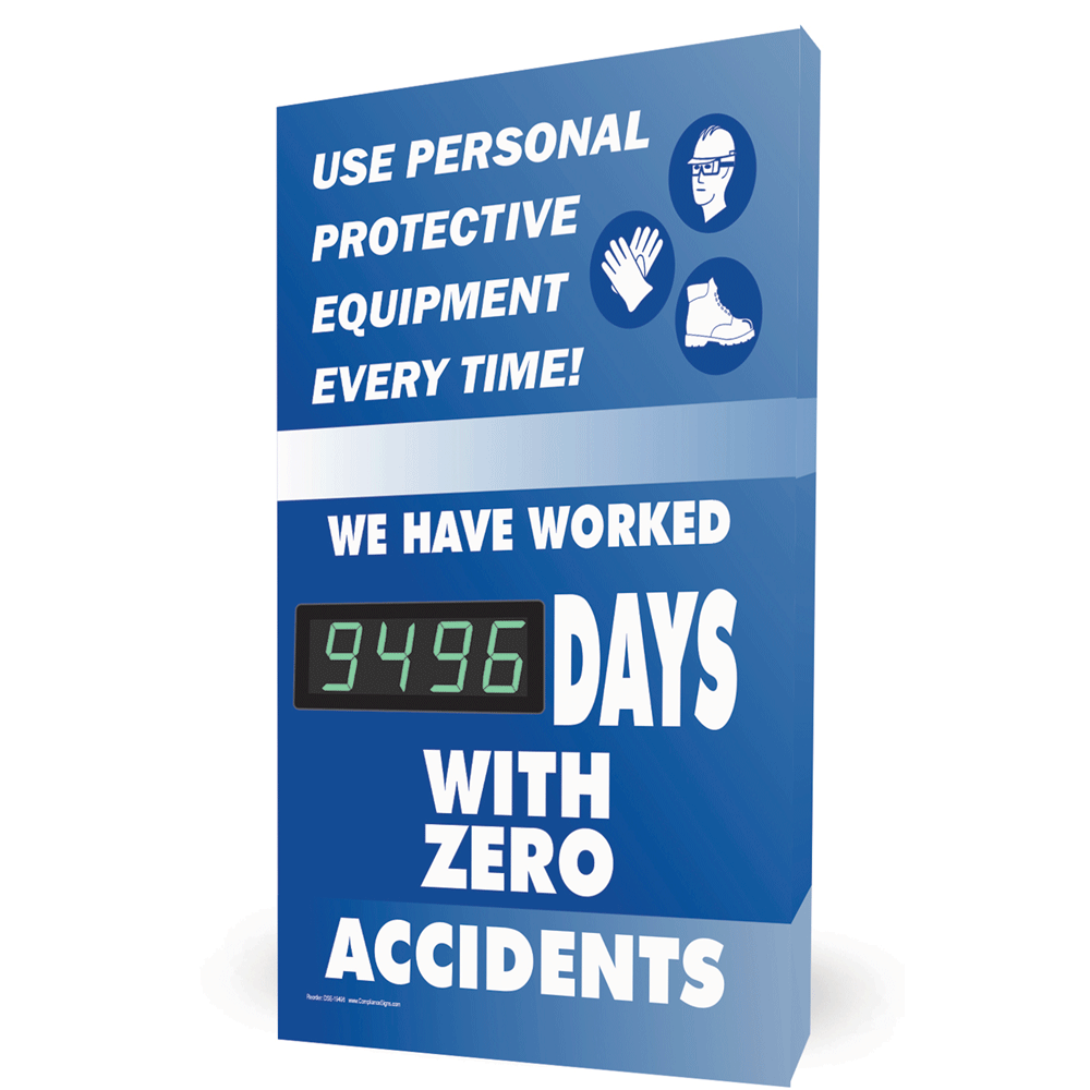 Use Personal Protective Equipment Every Time Digital Safety Scoreboard CS441982