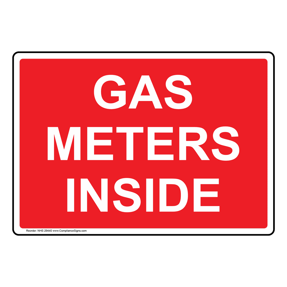 Gas Meters Inside Sign NHE29440