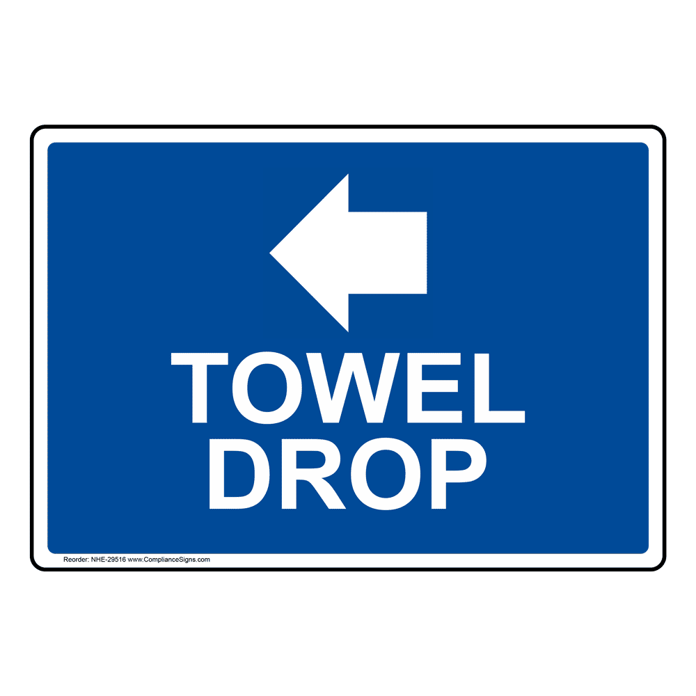 Dirty Towels [Down Arrow] Sign With Symbol NHE28907