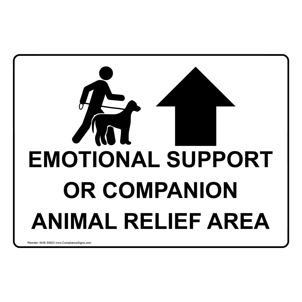 Emotional Support Or Companion Animal Sign With Symbol NHE50923