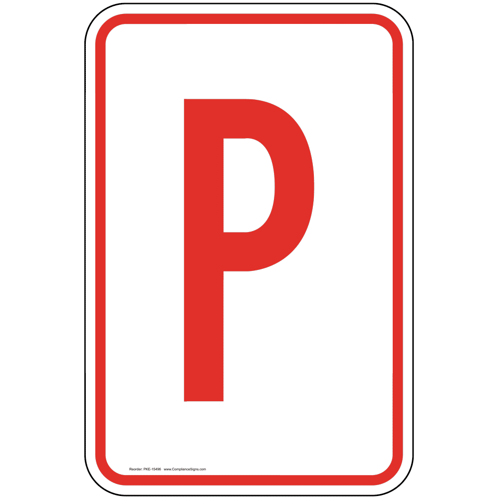 Letter P Sign PKE15496 Directional