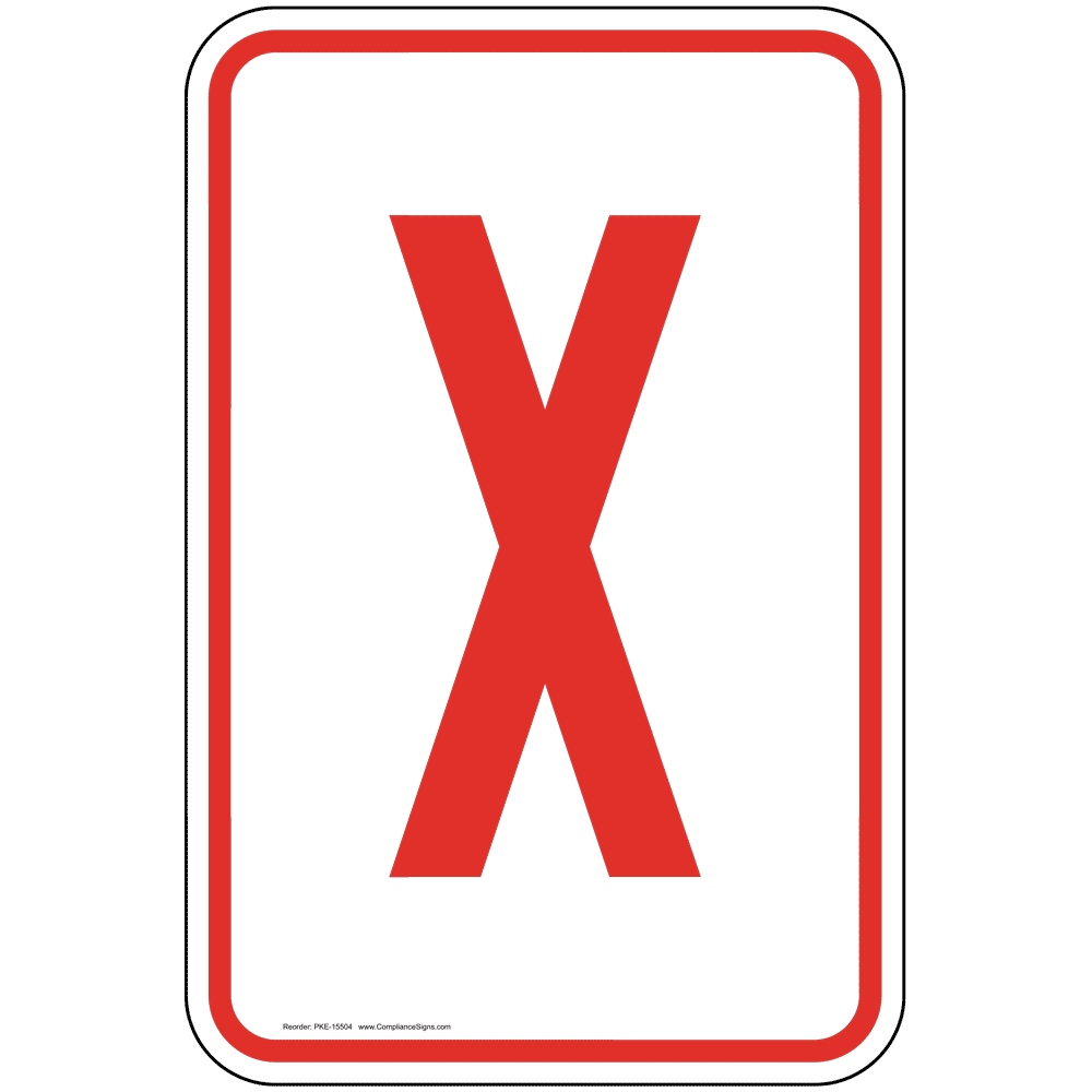 Letter X Sign PKE15504 Directional