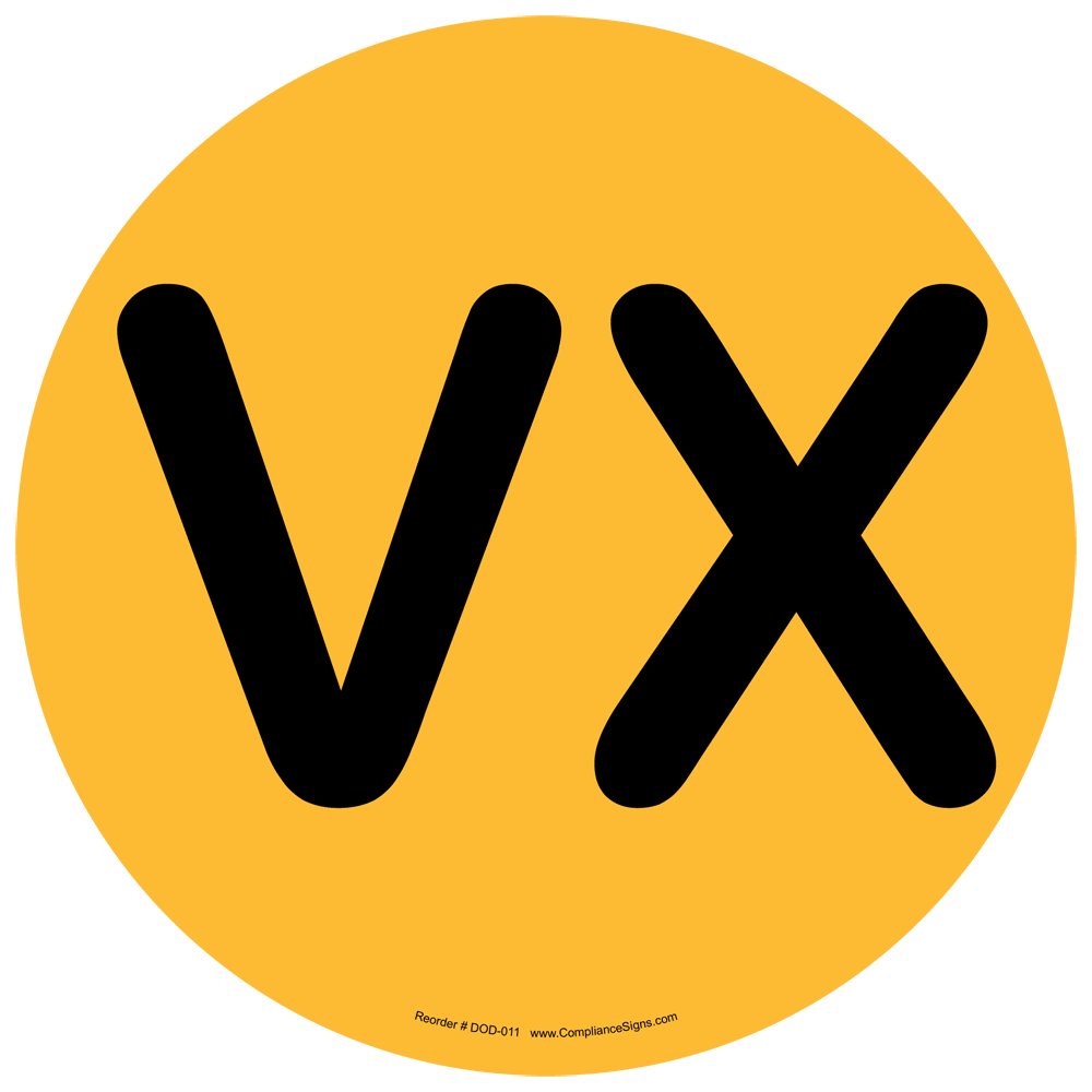 DOD 6055 Vx Type Nerve Agents Sign DOD 011 Explosives