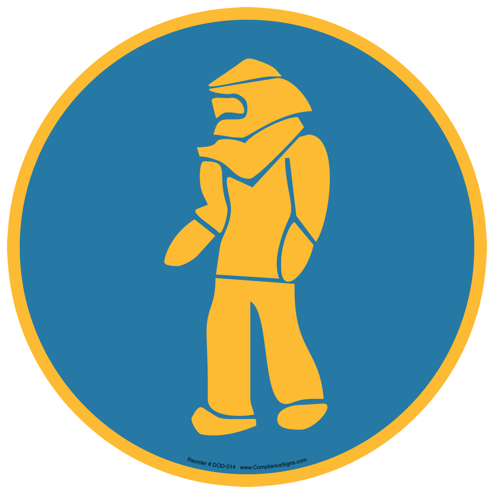 DOD 6055 Set 3 Protective Clothing Sign DOD015