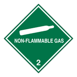 DOT Non-Flammable Gas 2 Sign DOT-9864 Hazardous Loads