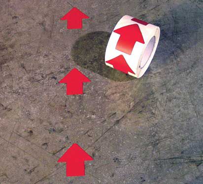 3 in. Arrow Floor Marking Symbols 500 pk