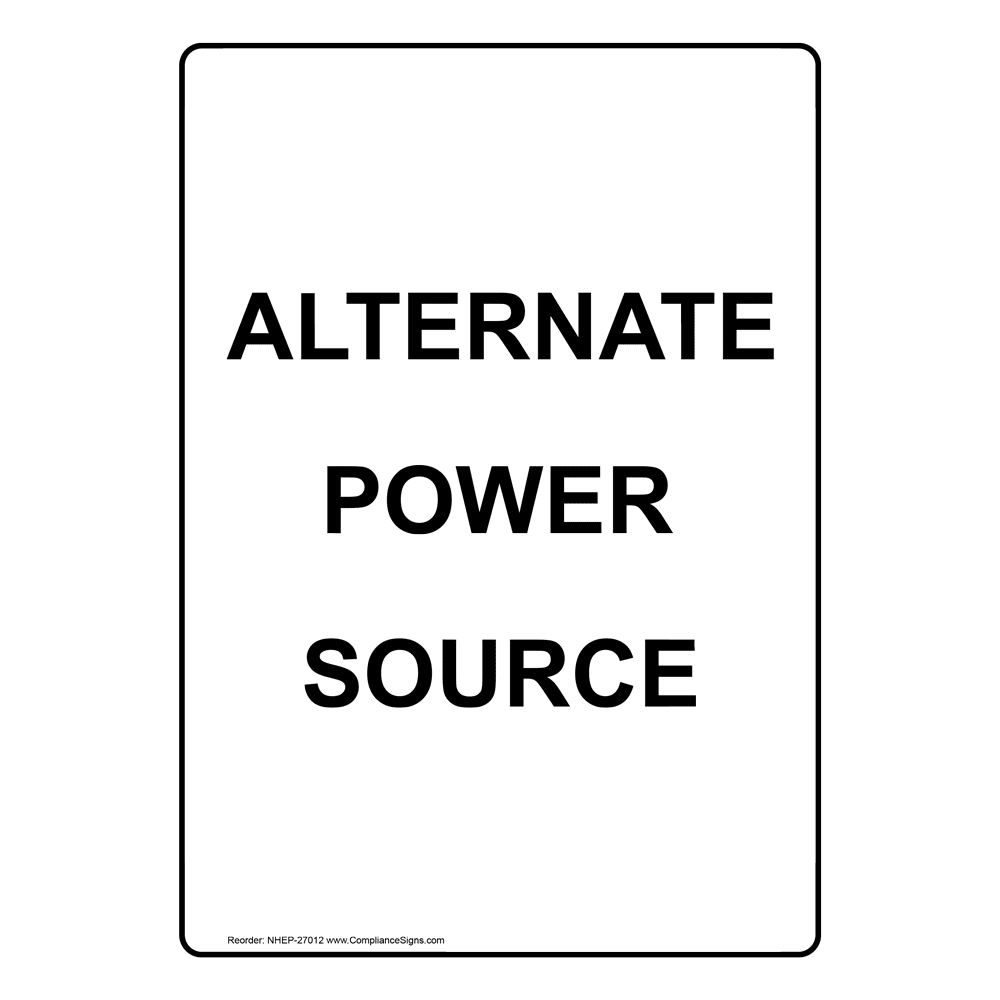 Portrait Turn Off Breaker/Disconnect On Generator Sign NHEP25540