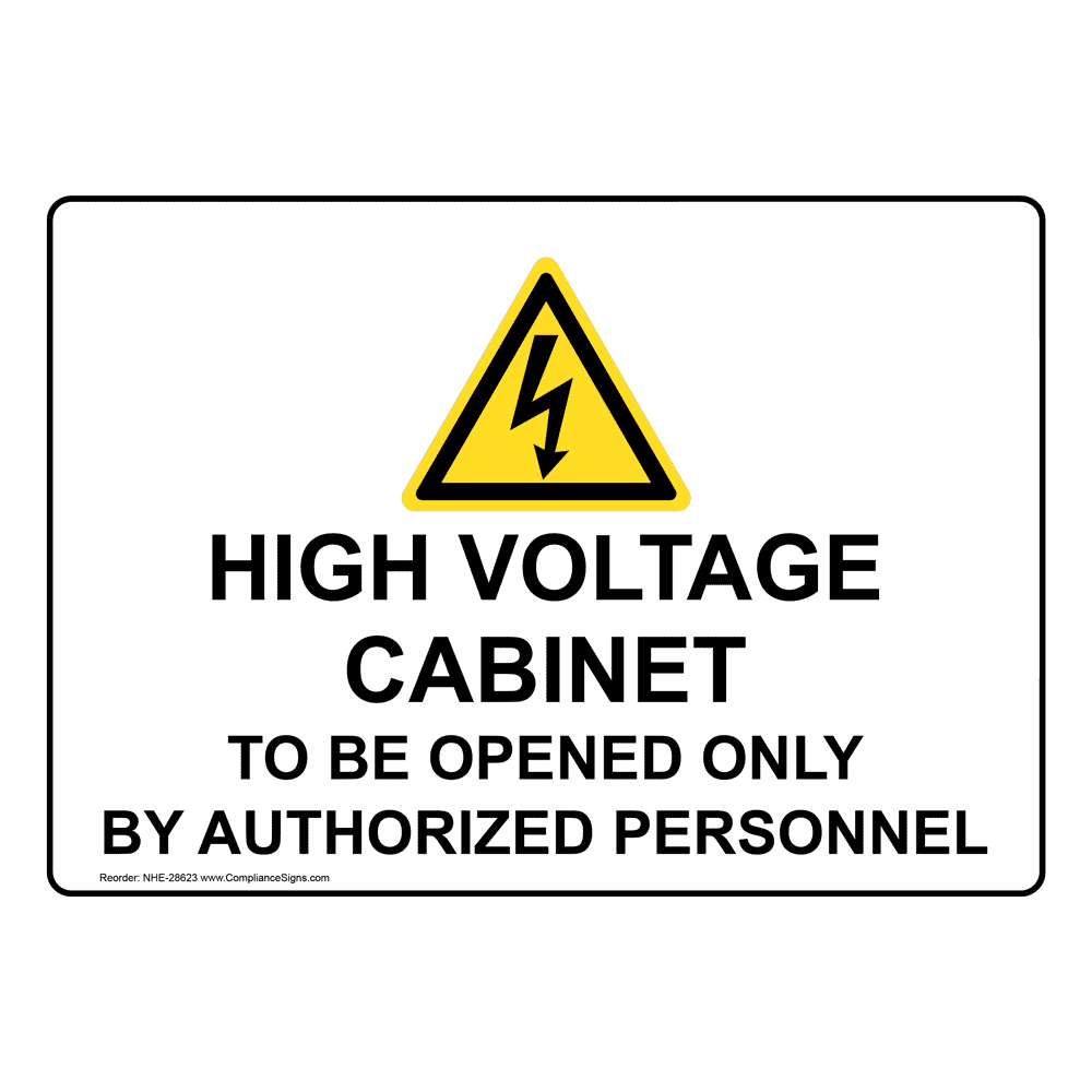 High Voltage Test In Progress Unauthorized Sign With Symbol NHE28645