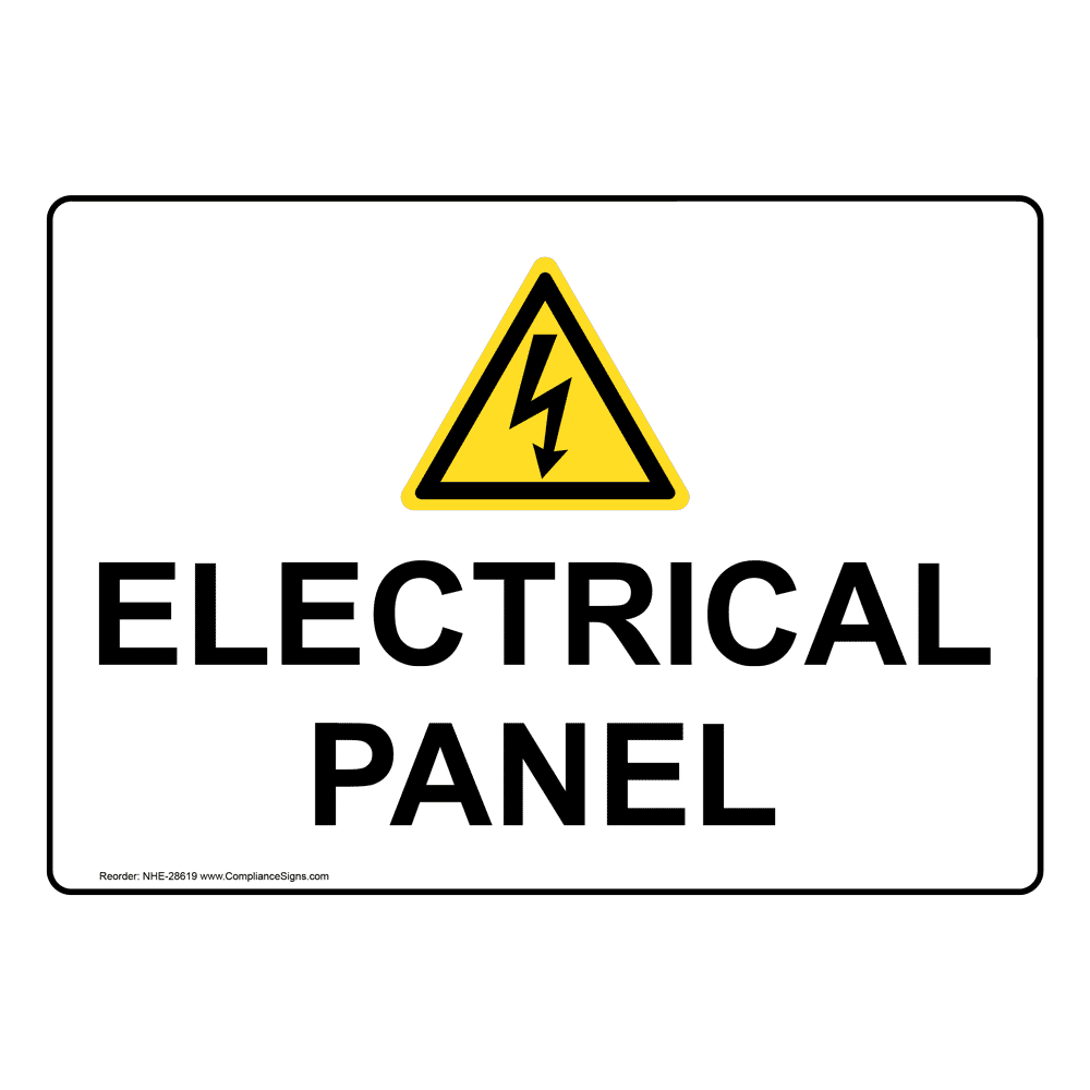 Electrical Panel Inside Sign With Symbol NHE28649