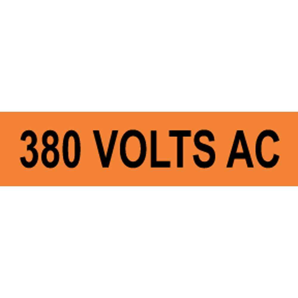 380 Volts AC Label VLT-13056 Electrical Voltage