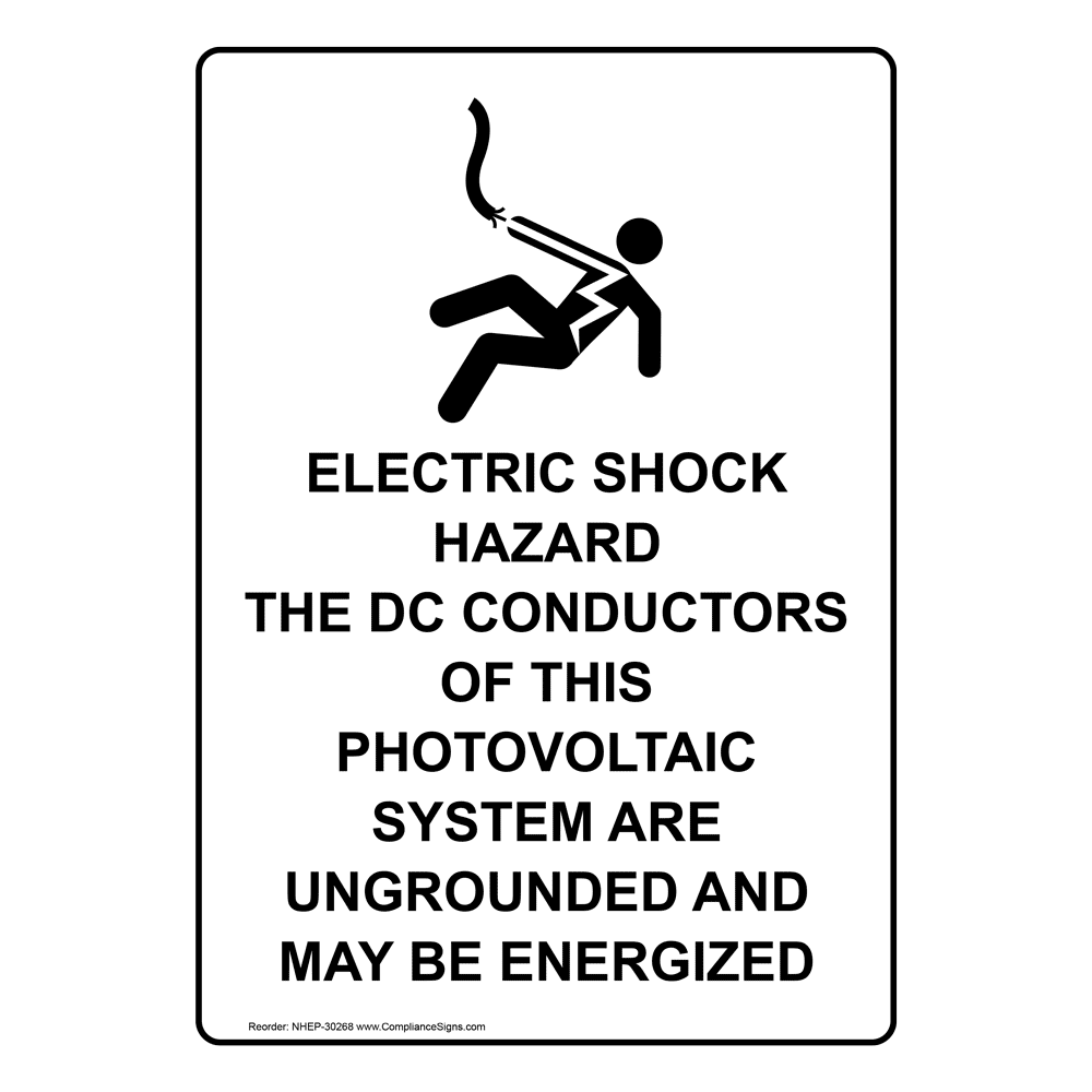 Hazard Of Electrical Shock Or Burn Sign With Symbol NHE28639