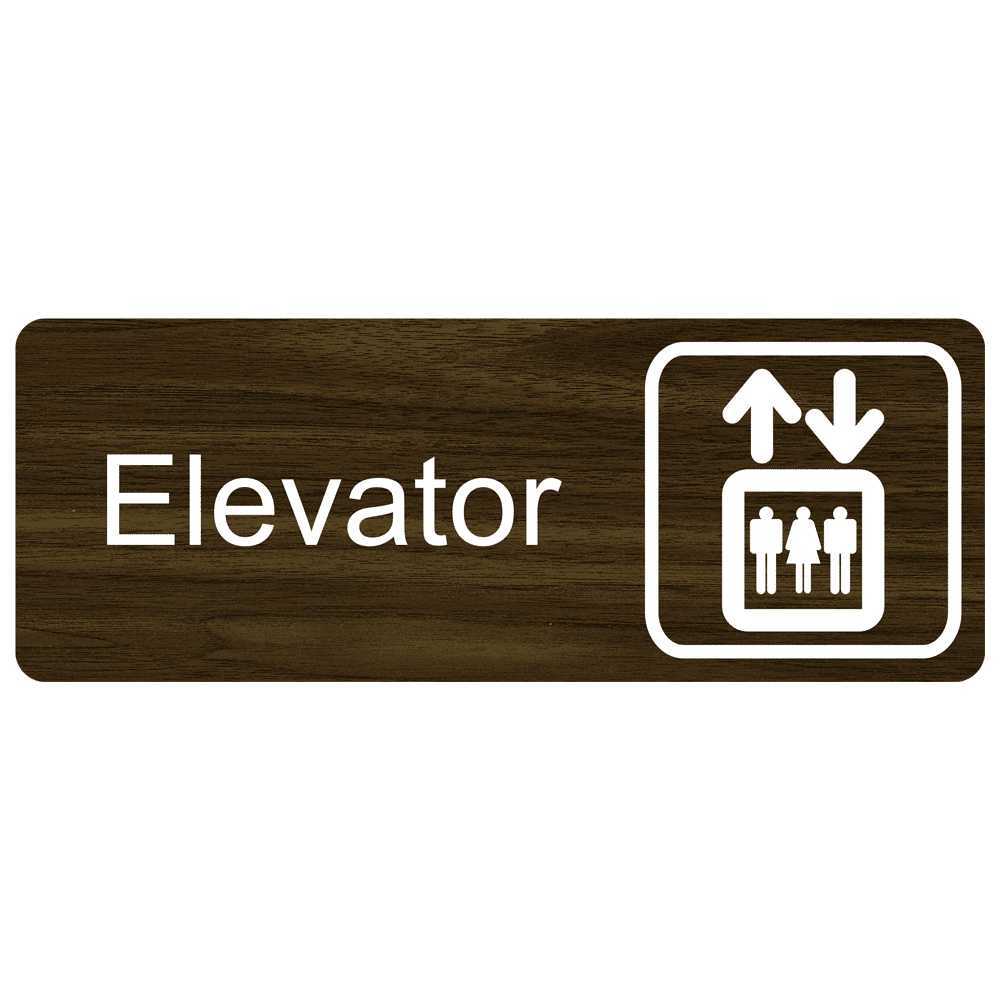 Elevator Mechanical Room Engraved Sign EGRE306BLKonPLMRBL Wayfinding