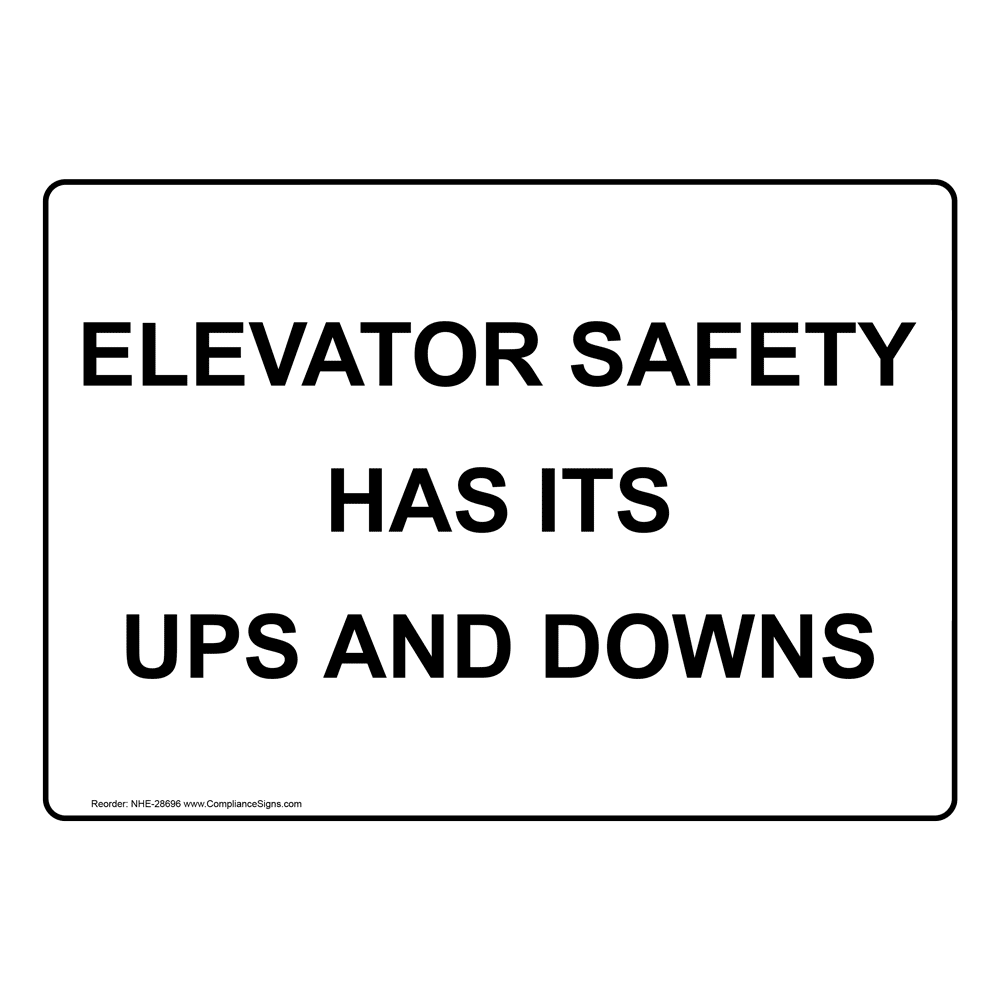 Portrait If Elevator Is Not Working To Find Sign NHEP28695